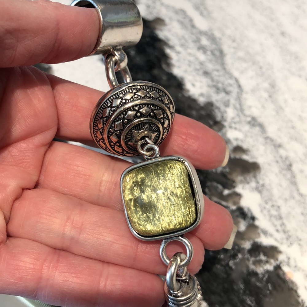 Sterling Silver with aqua & citrine stones -very pretty ‼️